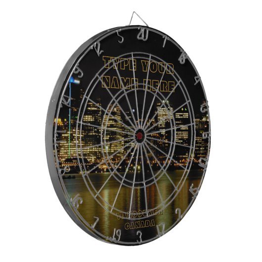 Vancouver Dartboard Vancouver Souvenir Dartboard Dartbord (Voorkant Links)