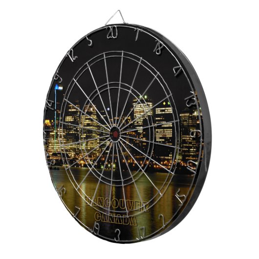 Vancouver Dartboard Vancouver Souvenir Dartboard Dartbord (Voorkant Rechts)
