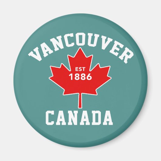Vancouver Flag Est 1886 Canada Onafhankelijkheidsd Magneet (Voorkant)