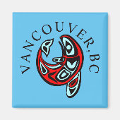 Vancouver Haida Orca Totem Tattoo Killer Whale Magneet (Voorkant)