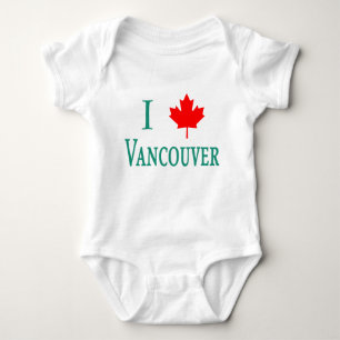 Vancouver ik hou van VANCOUVER met Maple Leaf Romper