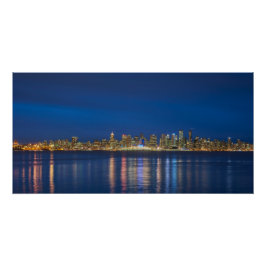 Vancouver in de nacht perfect poster