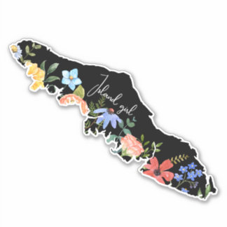 Vancouver Island Bloemen Waterverf Wildbloemen Sticker