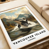 Vancouver Island Canada Affiche de voyage Orca
