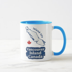 Vancouver Island Canada Schattige kaart Eiland lev Mok