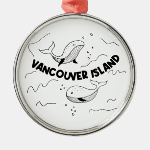 Vancouver Island Canada Walvissen Metalen Ornament