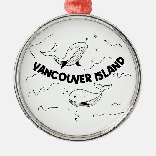 Vancouver Island Canada Whales Metalen Ornament (Voorkant)