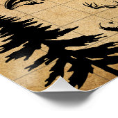 Vancouver island Vintage Map Poster (Coin)