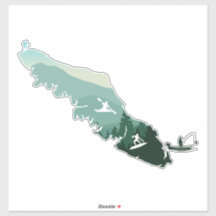 Vancouver Island West Coast Design Vinyl Sticker