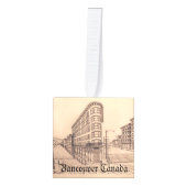 Vancouver-kerstornament, gepersonaliseerd Souvenir Kubus Ornament (Voorkant)