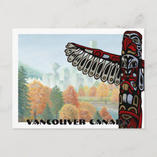 Vancouver Kunstansichtkaart Vancouver Totempaal Ka Briefkaart