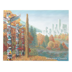 Vancouver-laptop Vancouver Totem Poles Souvenir Notitieblok