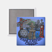 Vancouver Magnet BC Souvenir Cadeaux d'art embléma (Recto/Verso)