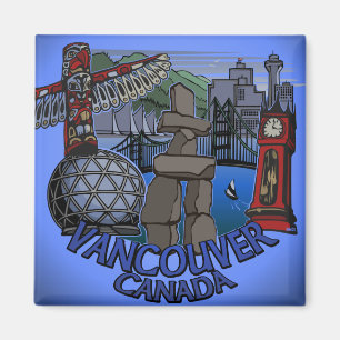 Vancouver Magnet BC Souvenir Cadeaux d'art embléma