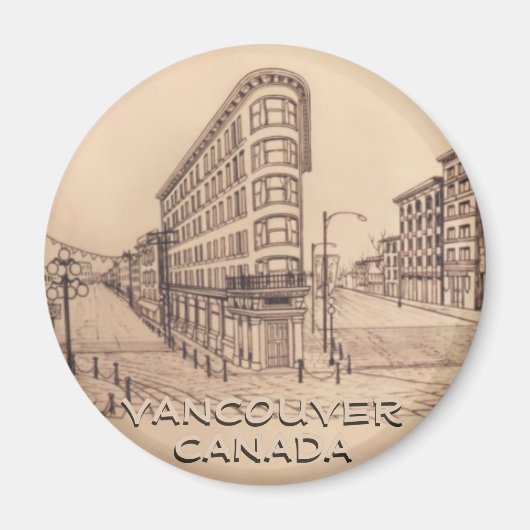 Vancouver Magnet Souvenir Magnet-Buttonnen en cade Magneet (Voorkant)