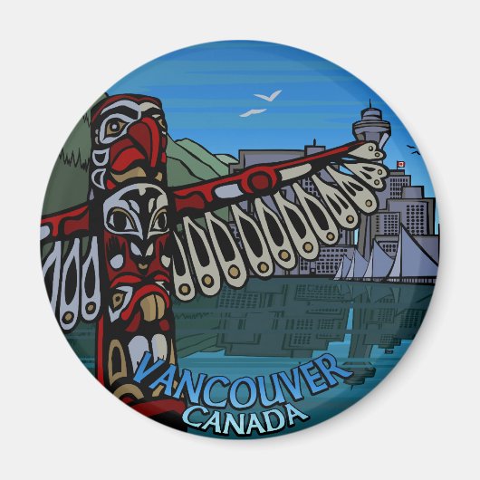 Vancouver Magnet Souvenir Magnet-Buttonnen en cade Magneet (Voorkant)