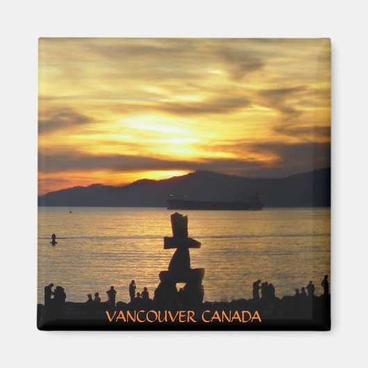Vancouver Magnet Souvenir Sunset Beach Magnets (Devant)