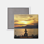 Vancouver Magnet Souvenir Sunset Beach Magnets Magneet (Voorkant / Achterkant)