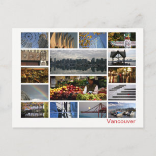 Vancouver met meerdere afbeeldingen briefkaart