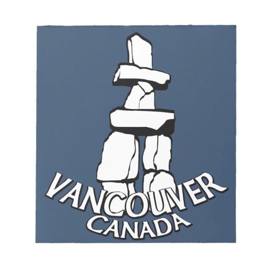Vancouver Notepad Vancouver Landmarks Souvenir Notitieblok (Voorkant)