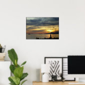 Vancouver Poster BC Sunset Seascape Print (Thuiskantoor)