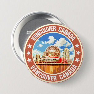 Vancouver Ronde Button 7,6 Cm