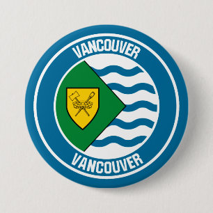 Vancouver Round Emblem Ronde Button 7,6 Cm
