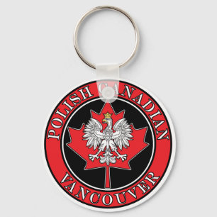 Vancouver Round Poland Canadees Leaf Sleutelhanger