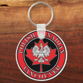 Vancouver Round Poland Canadees Leaf Sleutelhanger (Voorkant)