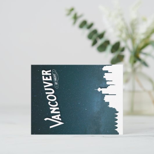 Vancouver 's nachts - briefkaart (Staand voorkant)