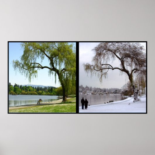 Vancouver Seasons Poster Print Canada Souvenir (Devant)
