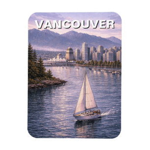 Vancouver Silhouette Canada Reizen Magneet
