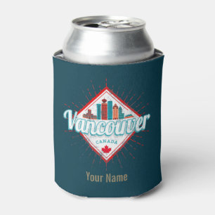 Vancouver Skyline British Columbia Retro Canada Blikjeskoeler