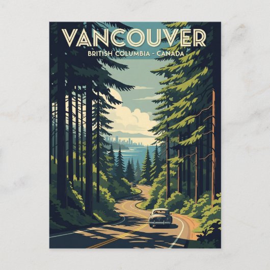  Vancouver Skyline Canada Reizen Briefkaart (Voorkant)