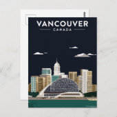 Vancouver Skyline Night Elegance Briefkaart (Voorkant / Achterkant)