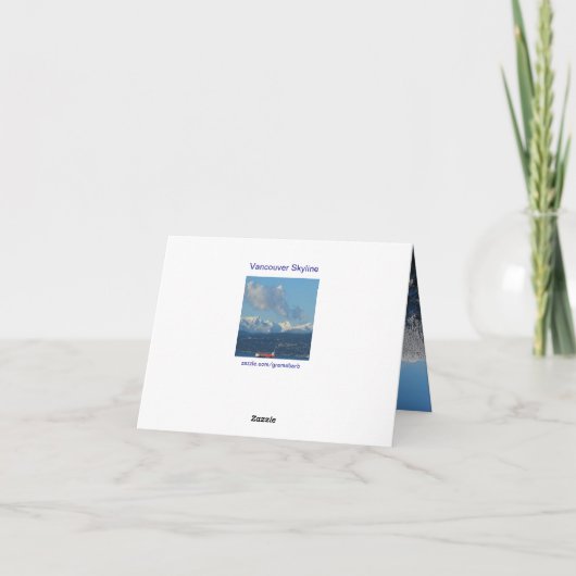 Vancouver Skyline Note Kaart (Achterkant)