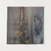 Vancouver Skyline op het Sunset Poster Wandkleed (Voorkant (horizontaal))