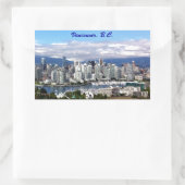 Vancouver Skyline Rechthoekige Sticker (Tas)