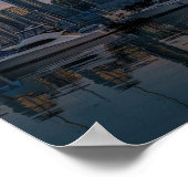 Vancouver Skyline - Yacht Harbour op Sunset Poster (Hoek)