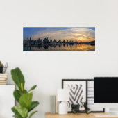 Vancouver Skyline - Yacht Harbour op Sunset Poster (Thuiskantoor)