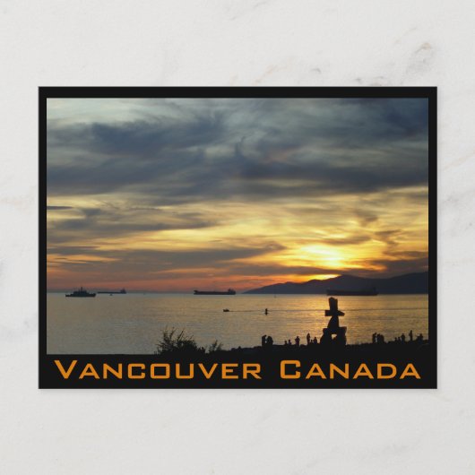 Vancouver Souvenir Briefkaarten Inukshuk Landmark (Voorkant)