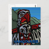 Vancouver Souvenir Briefkaarten Totem Pole Landmar (Voorkant / Achterkant)