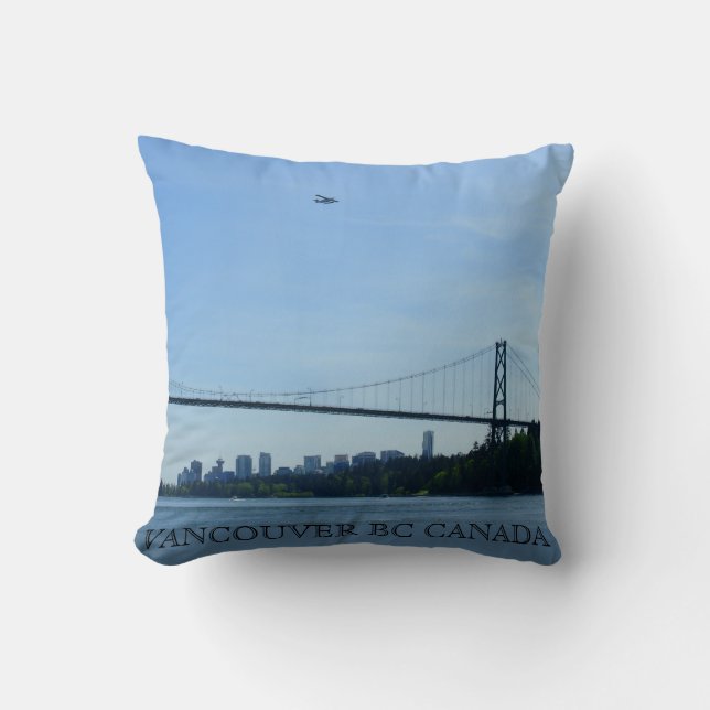 Vancouver Souvenir Coussin Lions Gate Bridge Cadea (Recto)