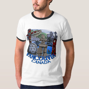 Vancouver Souvenir Mannen T-shirt Landmark Art T -