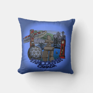 Vancouver Souvenir Pillow Vancouver Landmark Gifts Kussen