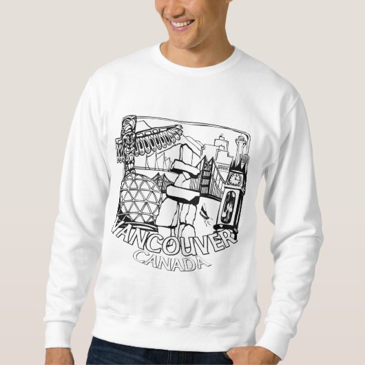 Vancouver Souvenir Sweatshirt Vancouver Art Shirte (Voorkant)