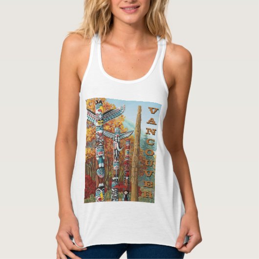 Vancouver Souvenir Tanktop Women's Totem Pole Top (Voorkant)