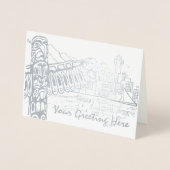 Vancouver Souvenir Wenskaarten Aangepaste Zilver Folie Kaarten (Voorkant)