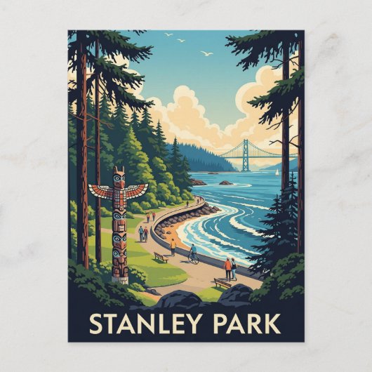  Vancouver Stanley Park Canada Reizen Briefkaart (Voorkant)