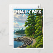 Vancouver Stanley Park Canada Reizen Briefkaart (Voorkant / Achterkant)